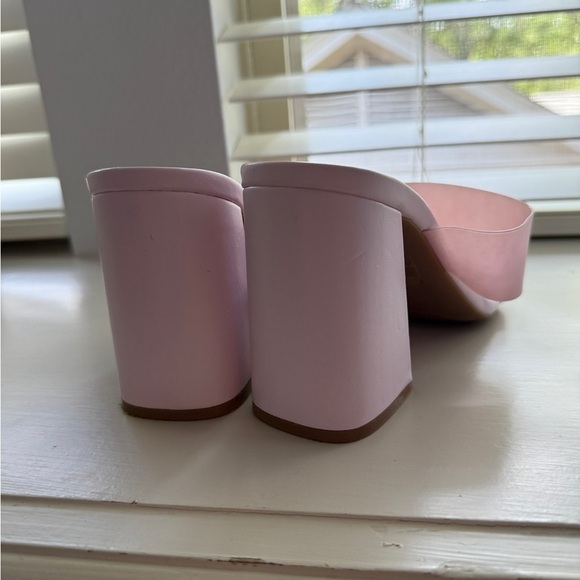 NINE WEST Semi-Opaque Sandals Light Pink Gay High-Heel Mule Shoes Dressy Size 9 - Picture 5 of 9